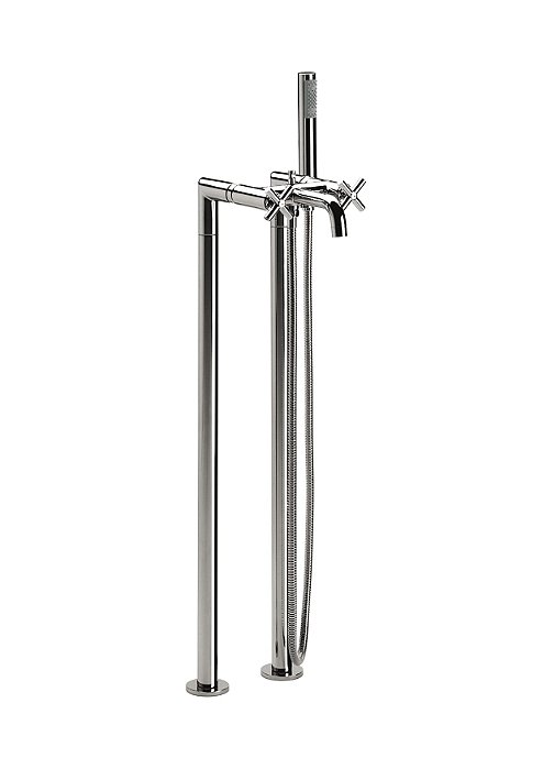 Misturador para banheira de piso com ducha manual loft cromado - A5A2743C00 - Roca