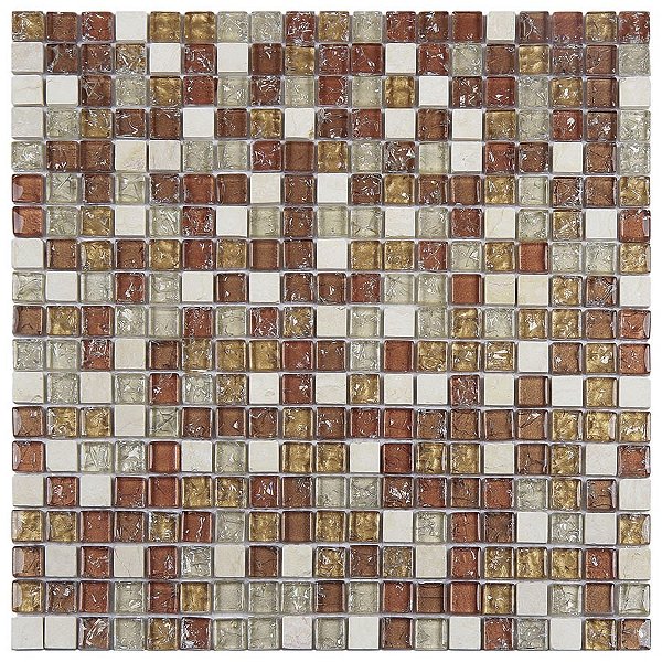 Pastilha Glass Stone GS304 - 31x31cm - Glass Mosaic