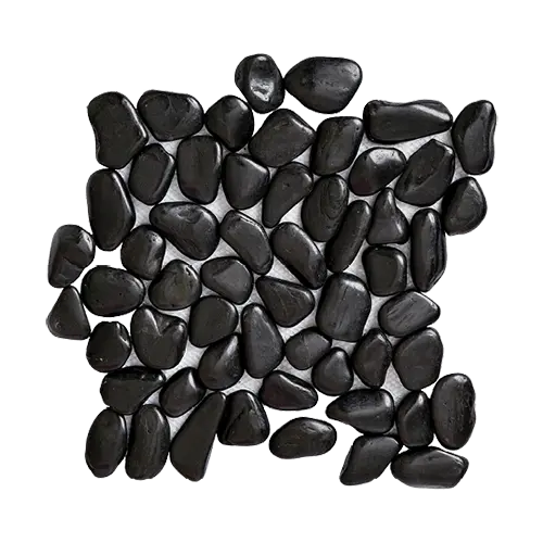 Seixo Grande Polido Preto - 30,5x30,5cm - SX290- Glass Mosaic