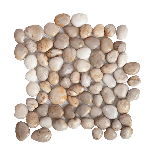 Seixo Grande Polido Bege - 30,5x30,5cm - SX292 - Glass Mosaic