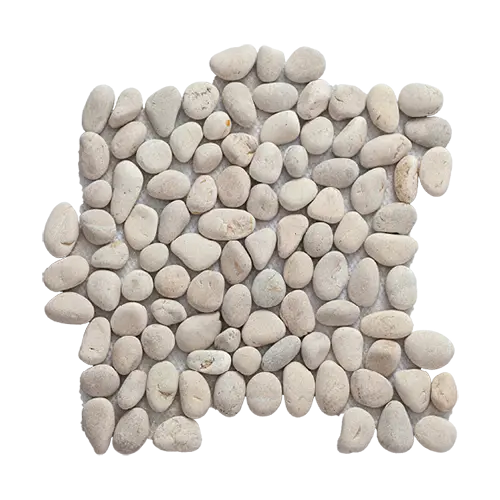Seixo Grande Polido Branco - 30,5x30,5cm - SX298 - Glass Mosaic