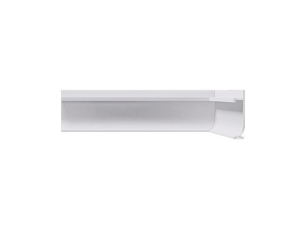 Rodapé inverso curvo de alumínio branco Santa Luzia - 230072