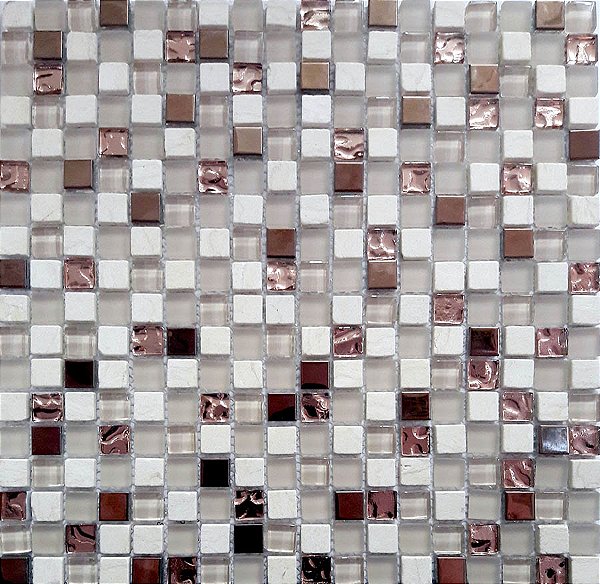 Pastilha Glass Stone GS552 - 30x30cm - Glass Mosaic