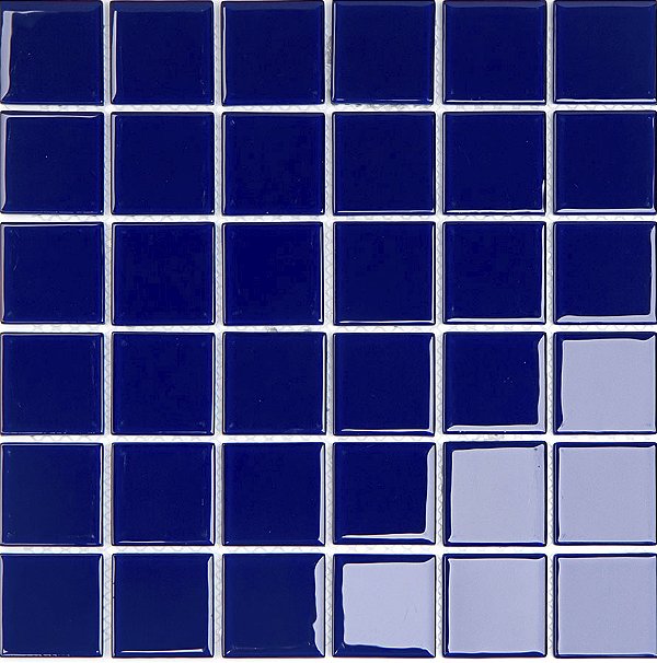 Pastilha de Vidro Cristal - K100 - Azul Cobalto - 30x30 cm - Glass Mosaic