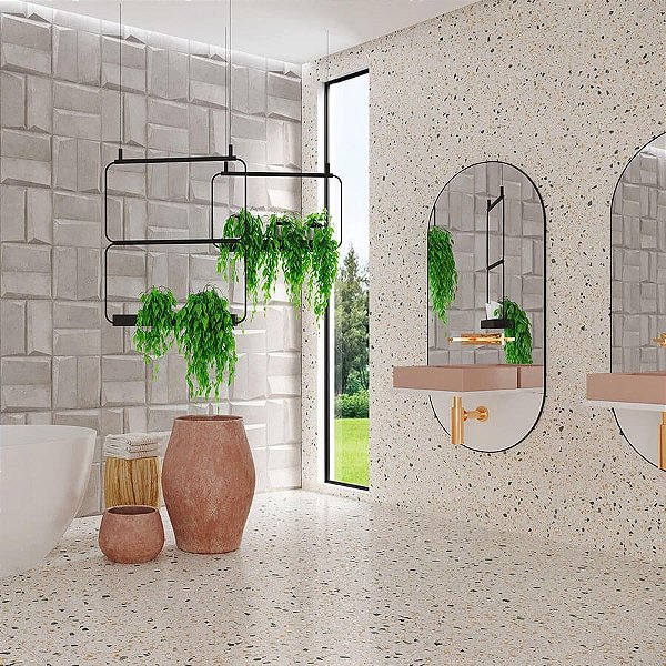 Porcelanato - 100x100 - Confete White Natural RET - 5062858A - Ceusa