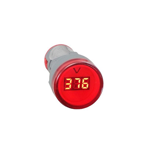 Voltímetro digital - Vermelho 60-500Vca