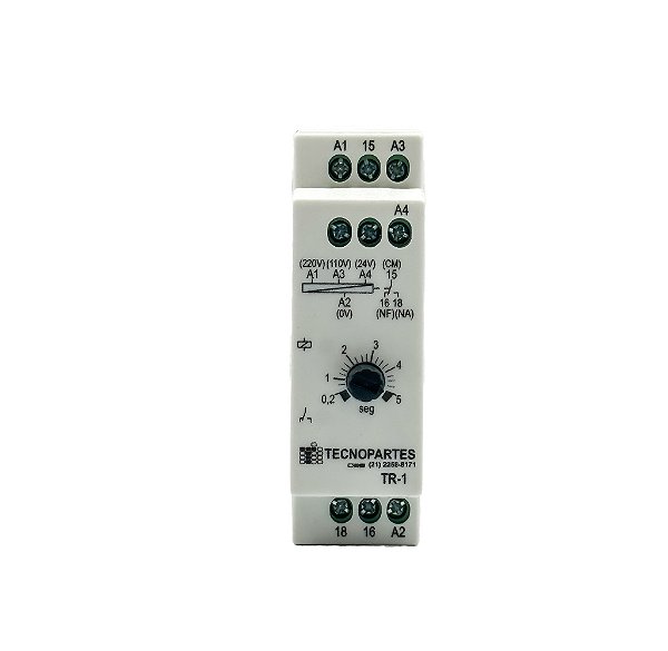 0 - Temp. com retardo na energização TR-1, 24Vca/Vcc-110-220Vca - Tecnopartes RJ