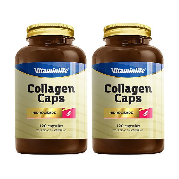 Kit 2 Collagen 120 Caps Colágeno Hidrolisado Cuidados Pele