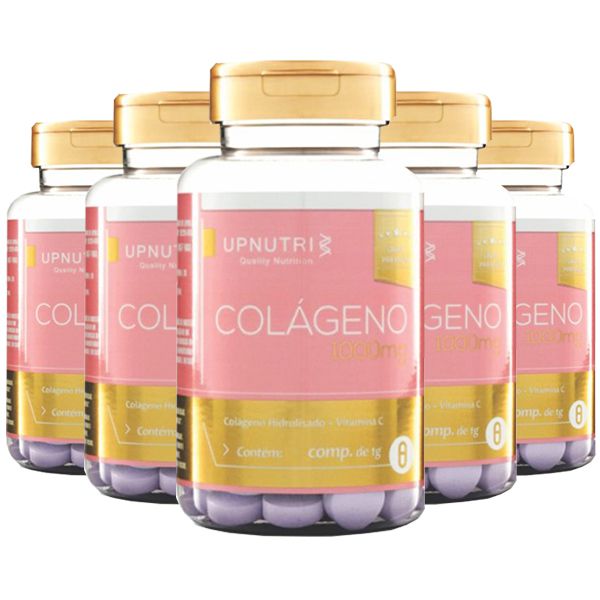 Kit Colágeno Hidrolisado Vitamina C Upnutri Premium 600 Comp