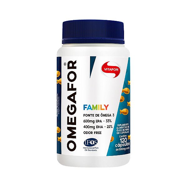 Omegafor Family Ômega 3 Vitafor Suplemento 120 Cápsulas