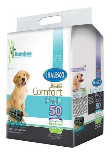 Tapete Higienico Bamboo Chalesco Para Cães - 50 Unidades