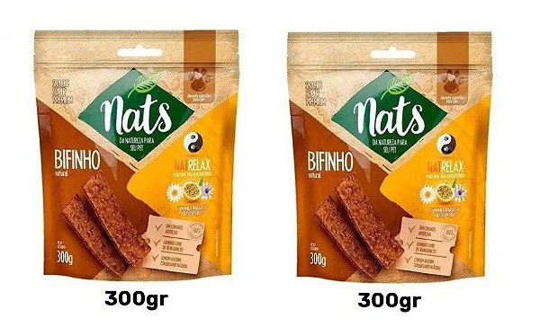 Kit 2 Pacotes Bifinho Natural Natrelax 300g - Nats