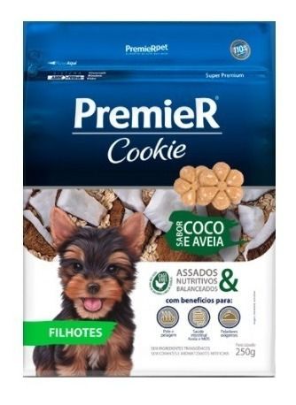 Cookie Cães Filhotes Frutas Coco E Aveia 250g Premier