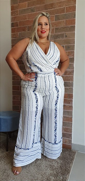 macacao pantalona plus size