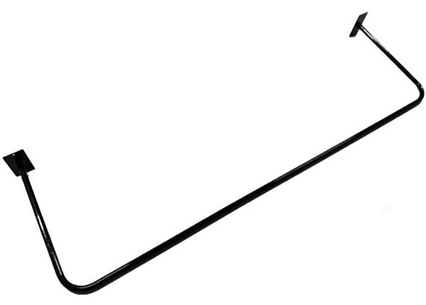 3 Araras de Parede Slim Super Reforçada de Tubo redondo de 13mm de diâmetro com parede Grossa - 1 metro - Maior Área Útil para os  Cabides da Categoria "95cm" - Preta , Branca  ou Cromada- Grátis segue parafusos e buchas para Fixação -  Pronta entrega