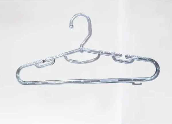 200 Cabides juvenil acrílico  cristal com cavas, antiderrapante e espaço para lenço / cachecol - 19(A) x 37 (L) x 0,9 (D) cm - PRONTA ENTREGA
