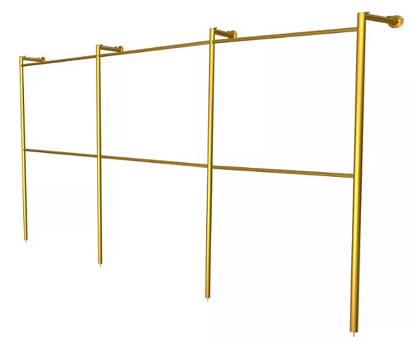 Arara expositora cabideiro de coluna para expor roupas  em loja - modelo Elegance, sendo :  1 , 2 ou 3 módulos - 1m ,1,2 m ou 1,5m - Preta, Dourada ou Rose- Pronta entrega