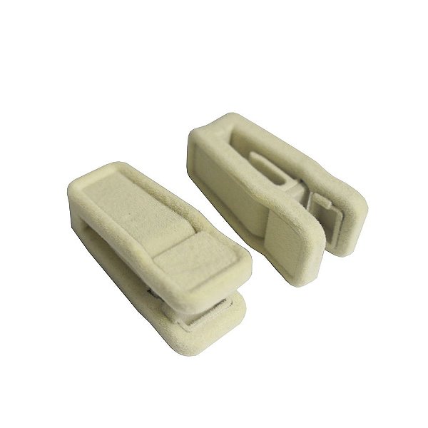100 Presilhas de Veludo Bege (50 pares) - Utilizar em cabides com barra slim - Pronta entrega