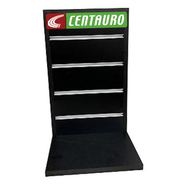 Expositor para Balcão PRETO em L - MDF - 50 cm Ax30 L+ 10 Ganchos - Escolha com ou sem personalização