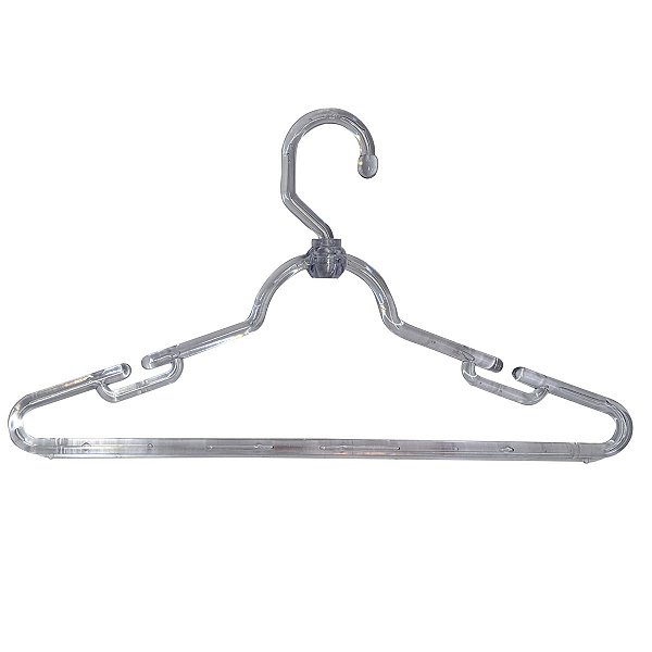 170 Cabide giratório para roupa com cavas adulto- Modelo Cavado Elite ( super resistente) - Acrílico, Branco, Preto ou Prata - 20cm (altura) x 40cm (largura) x10mm (Diâmetro) - Pronta Entrega