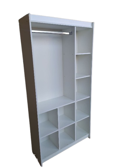 Armário Colmeia Cabideiro em "L" (Esq. ou Dir) - 100% MDF 15mm - Reforçado - 1,85(A) x0,92(L) x0,32(P) - PRONTA ENTREGA