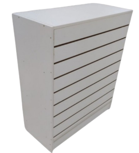 Balcão expositor central para loja simples canaletado - MDF 100% 15MM - MEGA RESISTENTE - 1m de Altura x 0,85cm de Largura x 0,38cm de Profundidade - PRONTA ENTREGA