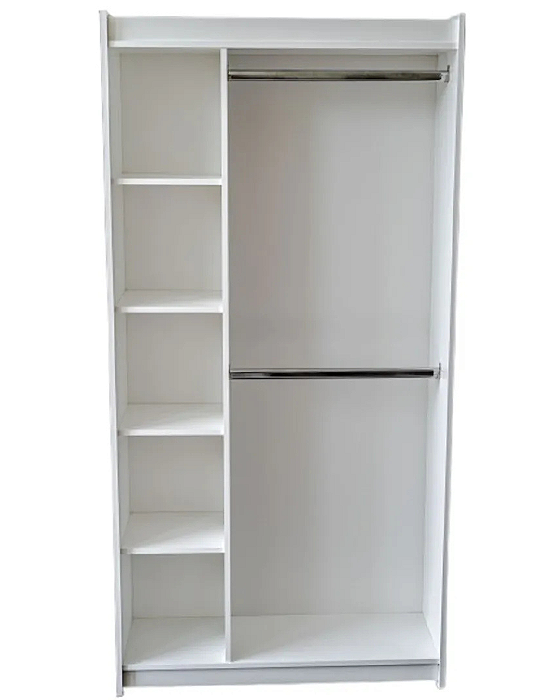 Cabideiro Duplo com Colmeia/Nichos Laterais MDF 100% - Funcional - 1,85 A x 0,92M L x 0,32M P - Pronta Entrega