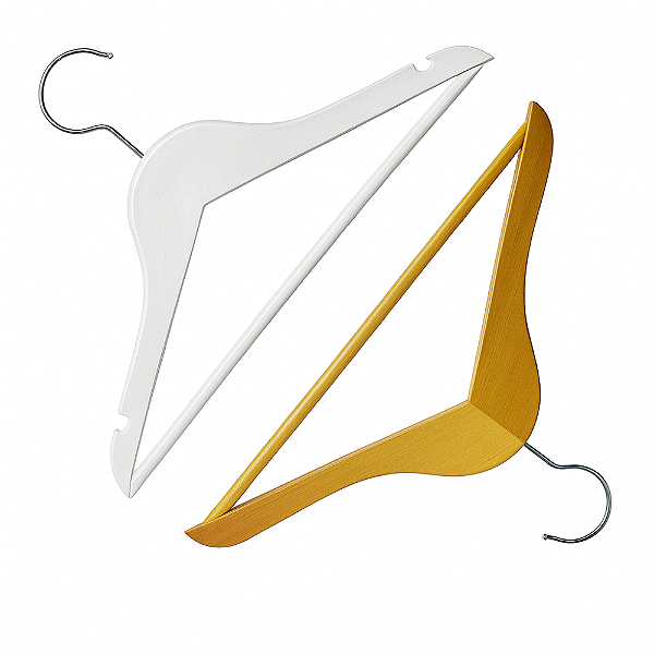 Kit 30 Cabide de madeira nobre infantil com barra para calça - preço de atacado - alta resistência e elegante - Pronta Entrega