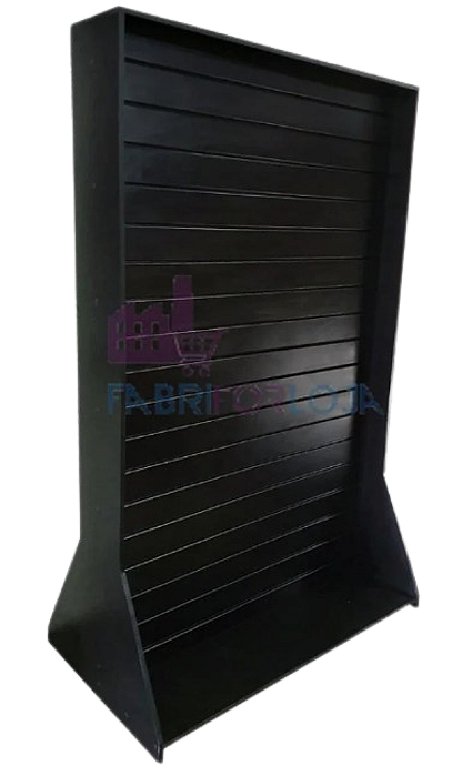 Gôndola Expositor Loja Elegance com 2 Faces de Madeira MDF 18mm - Mais Resistente do Mercado | Expões dos 2 lados | Rodas na base | Canaletas de PVC nos trilhos | 1,90mx90cm |