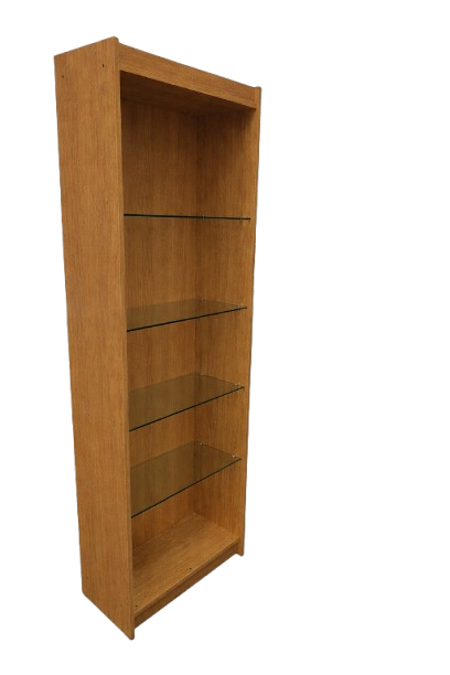 Armário Prateleira de Vidro - MDF 100% 15mm - DESIGN MODERNO - ALT: 1.85 x LARG: 0.64 x PROF: 0.38- Pronta Entrega