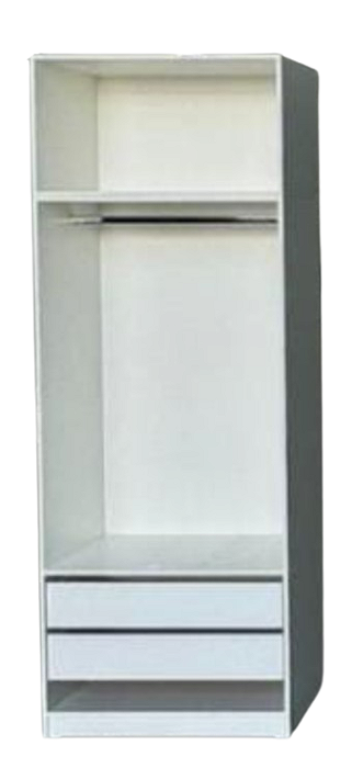 Cabideiro Com Maleiro e 2 Gavetas BRANCO (CLOSET) MDF 15mm - Reforçado - 2,20(A) x0,80(L) x0,45(P) - PRONTA ENTREGA