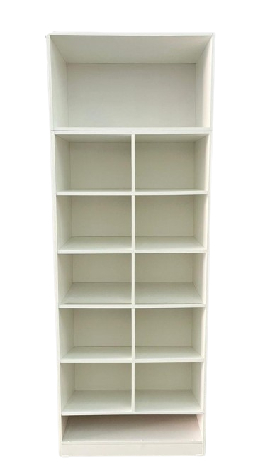 Colmeia 10 Nichos com Maleiro (CLOSET) - MDF 100% 15mm - MODERNO e ESPAÇOCO - ALT: 2,20 x LARG: 0.80 x PROF: 0.45- Pronta Entrega