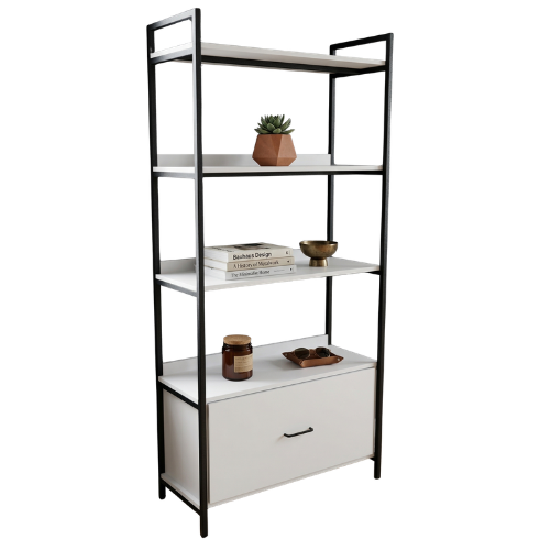 Prateleira c/ Gaveta Metalon Premium P/ Loja e Escritório - 1,90 A x 0,90 L x 0,38 P