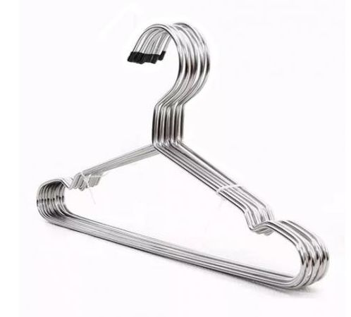 50 Cabides Tintureiro  Cromado Adulto "4,0 mm" - 19 cm (altura) x39 cm (largura) x 4,0mm (espessura)