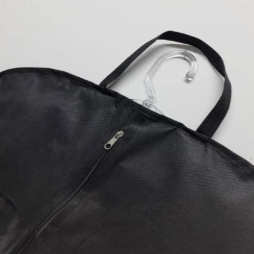 10, 20 ou 30 Capas para Terno Pretas 95cm x 58 cm - com Visor Lateral, Zipper Frontal e Alças para carregar - Lavável - Produto 100% Nacional