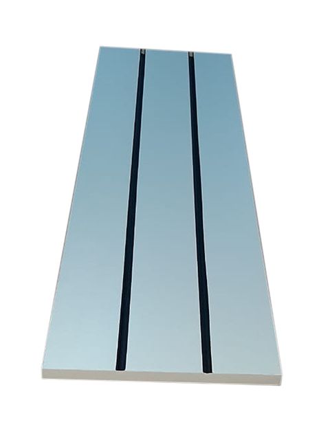 3 Prateleiras Reforçada de MDF Canaletado Branco 18mm c/ Canaletas de PVC nos Frisos -  25cmX 90cm
