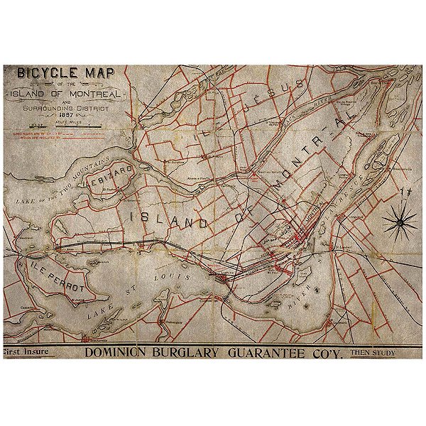 Jogo Americano Bike Map - 02 Peças