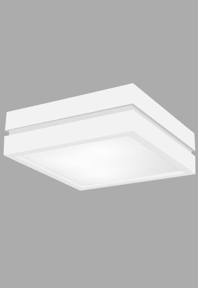Plafon Branco Quadrado Madeira Madelustre | Play Light - Play Light