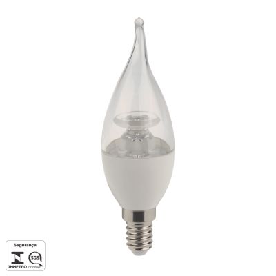 Lampada LED E14 Vela 4,5W Chama Branca Bivolt Bella Iluminação LP017TC