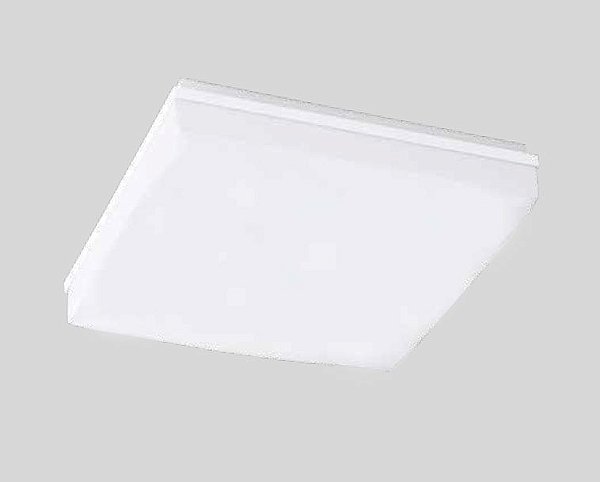 Plafon Pillow Sobrepor Vidro Branco Metal Quadrado 11x36cm Newline 3x E27 25W Bivolt 1696BR Entradas e Quartos