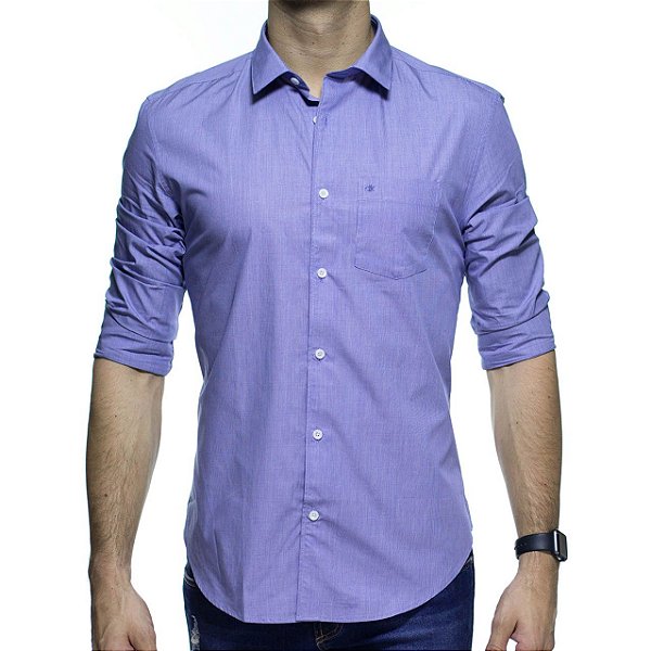 camisa social manga curta calvin klein