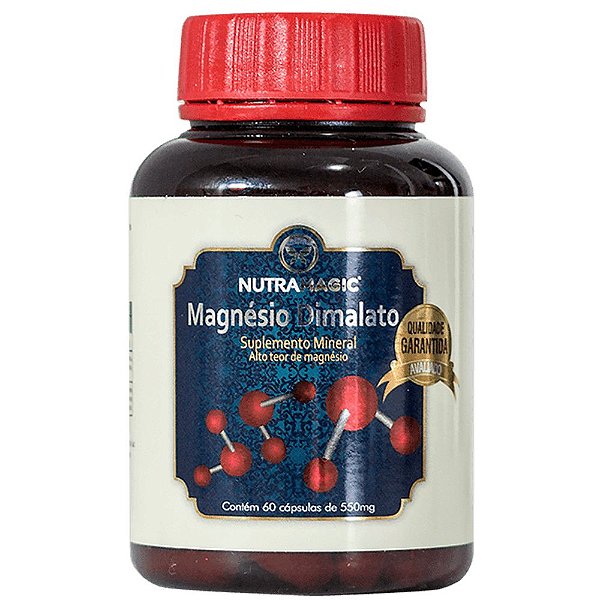 Magnésio Dimalato 550mg 60 Cápsulas Nutramagic