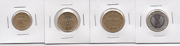 4 Moedas da Alemanha - Padrão Euro