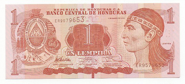 Cédula de Honduras - 1 Lempira