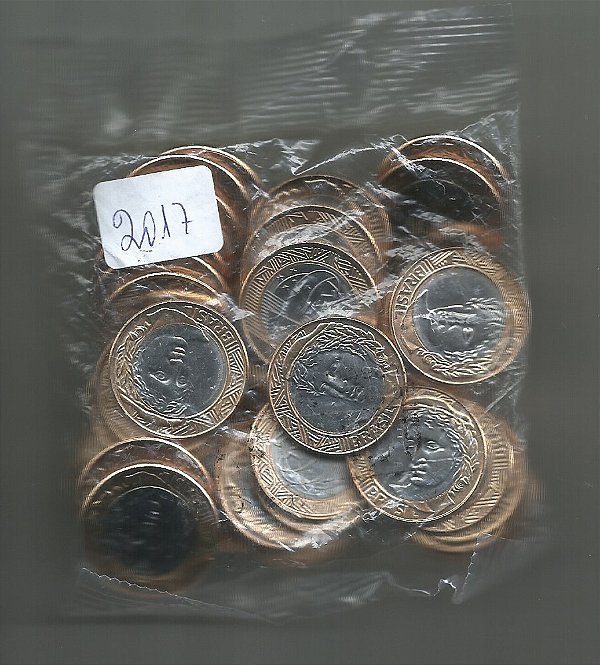 Sachê de moedas de 1 real - 2017