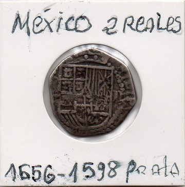 Moeda do México - 2 Reales - 1556 - 1598
