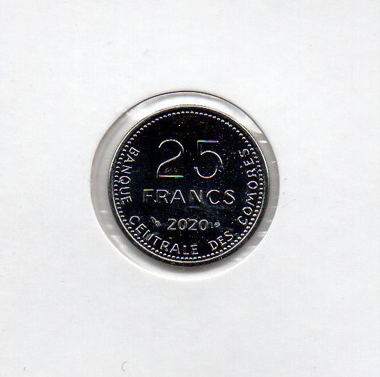 Moeda de Comores - 25 Francos de 2020