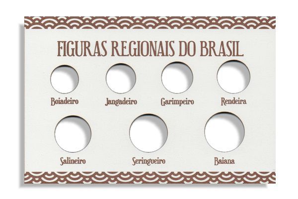 Expositor para Moedas das Figuras Regionais do Brasil - Numismática Império