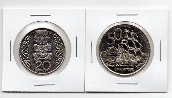 Série de Moedas da Austrália - 5, 10 ,20 e 50 Cents
