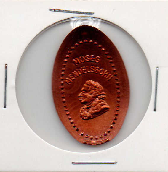 Souvenir de Moeda amassada de Moses Mendelssohn Berlim ALEMANHA - Museu Judaico